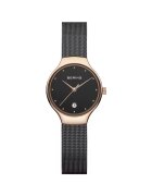 Bering Ceas dama Classic - Inox - 26 mm - Negru/Auriu rose