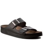 Berkemann Papuci barbati 199664045 - Piele naturala/Piele nabuc - Negru - Negru