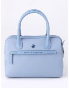 Beverly Hills Polo Club Geanta bowler de piele ecologica - Albastru deschis