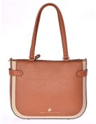 Beverly Hills Polo Club Geanta de piele ecologica cu logo - Caramiziu