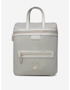 Beverly Hills Polo Club Rucsac cu fermoar si buzunar frontal - Gri deschis