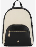 Beverly Hills Polo Club Rucsac cu insertii de panza - Negru/Bej deschis