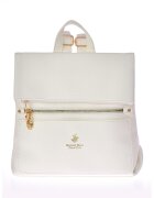 Beverly Hills Polo Club Rucsac de piele ecologica cu buzunare exterioare - Alb