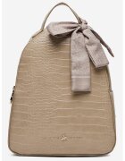 Beverly Hills Polo Club Rucsac de piele ecologica cu model de piele de crocodil - Maro nisip