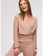 BeWear Bluza cu decolteu petrecut - Bej - Bej