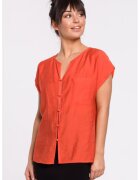 BeWear Bluza cu maneci scurte - cu nasturi - - Portocaliu
