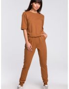 BeWear Salopeta cu spatele gol - - Maro camel