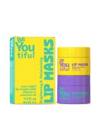Beyoutiful Set 2 masti de noapte pentru buze - iluminatoare & hidratanta - cu vitamina C si ulei de cocos pentru adolescenti si tineri - 10 ml x 2