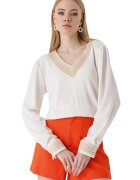 Big Dart Bluza dama - HiCCUP - Alb - Poliester/Lycra