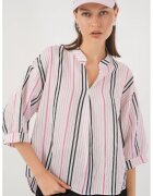 Big Dart Bluza dama HiCCUP BDART - cu dungi - decolteu in V - textil - roz