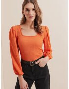Big Dart Bluza dama - HiCCUP - decolteu patrat - poliester/lycra - portocaliu