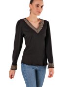 Big Dart Bluza pentru dama - HiCCUP - Negru - Poliester/Lycra