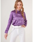 Big Dart Camasa dama - HiCCUP - camasa cu maneca lunga - violet tyrian - satin