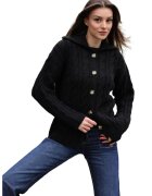 Big Dart Cardigan tricotat texturat BigDart cu guler tip camasa - acril - maneci lungi - Negru -