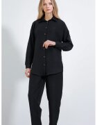 Big Dart Compleu dama HiCCUP - camasa cu maneca lunga si pantaloni - viscoza/in - negru