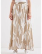 Big Dart Fusta maxi - HiCCUP - model texturat - talie elastica - bej - textil