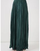 Big Dart Fusta maxi texturata HiCCUP - verde - satin -