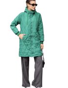 Big Dart Geaca lunga dama - cu gluga - HiCCUP - textil - verde smarald
