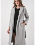 Big Dart Palton dama texturat - inchidere dubla - gri - textil