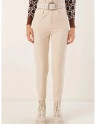 Big Dart Pantaloni dama - HiCCUP - drepti pana la glezna - crem - poliester-lycra