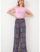 Big Dart Pantaloni dama - HiCCUP - Talie inalta - Textil - Bleumarin