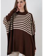 Big Dart Pulover dama - BigDart - lejer cu guler pe jumatate - tricot - Maro cafea -