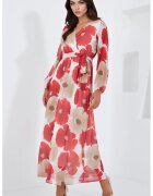 Big Dart Rochie maxi dama HiCCUP - cu decolteu in V - poliester - multicolor