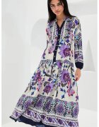 Big Dart Rochie maxi dama - HiCCUP - decolteu V - multicolor - Multicolor