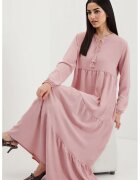 Big Dart Rochie maxi dama - HiCCUP - poliester/lycra - croiala lejera - roz deschis