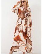 Big Dart Rochie maxi dama - HiCCUP - viscoza - decolteu in V - lejera - cu nasturi - multicolor