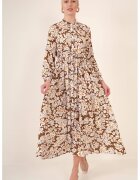 Big Dart Rochie maxi dama HiCCUP - viscoza - floral - decolteu rotund - multicolor