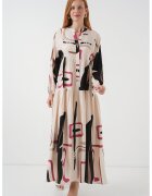 Big Dart Rochie maxi - HiCCUP BDART - inchidere cu nasturi - textil - bej