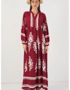 Big Dart Rochie maxi - HiCCUP BDART - inchidere cu nasturi - textil - mauve