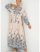 Big Dart Rochie maxi - HiCCUP - bleumarin/bej - Albastru inchis