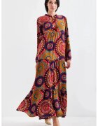 Big Dart Rochie maxi HiCCUP cu papion - multicolor - poliester-lycra