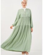 Big Dart Rochie maxi - HiCCUP - decolteu in V - croiala lejera - verde - textil