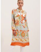 Big Dart Rochie Midi - HiCCUP - model BDART - tangerine - viscoza
