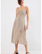 Big Dart Rochie midi HiCCUP - mulata - cu guler patrat - crapatura eleganta - multicolor - viscoza