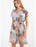 Big Dart Rochie mini dama HiCCUP cu imprimeu floral - Gri