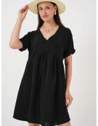 Big Dart Rochie mini dama HiCCUP - decolteu in V - poliester/elastan - negru