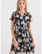 Big Dart Rochie mini dama - HiCCUP - imprimeu floral - Negru
