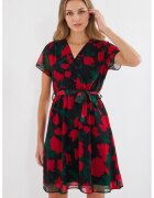 Big Dart Rochie mini dama HiCCUP - imprimeu floral - textil - decolteu in V - multicolor