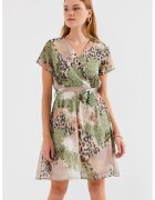 Big Dart Rochie mini dama HiCCUP - textil - imprimeu floral - decolteu in V - multicolor