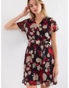 Big Dart Rochie mini dama - HiCCUP - textil - imprimeu floral - decolteu in V - multicolor
