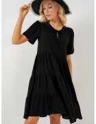 Big Dart Rochie mini dama - HiCCUP - viscoza - decolteu rotund - negru