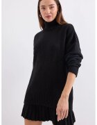 Big Dart Rochie Set Coordonat - Tricot Texturat - Jerseu - Negru -