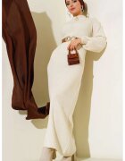 Big Dart Rochie - Tricot - Crema naturala -