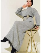 Big Dart Rochie - Tricot - Gri -