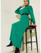 Big Dart Rochie - Tricot - Verde -