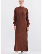 Big Dart Rochie tricotata texturata - guler inalt - fermoar - tricot - Camila Maro -